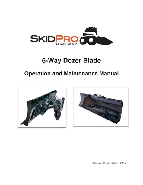 skid pro dozer blades manual